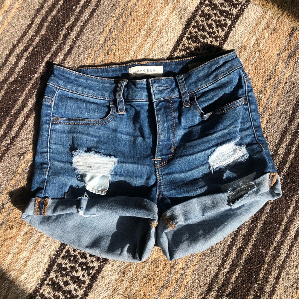 Distressed Denim Shorts